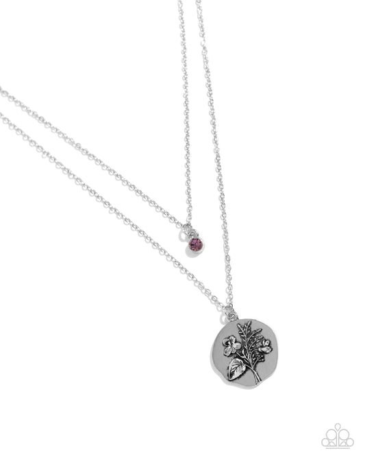 Birthstone Beauty Purple pendant necklace