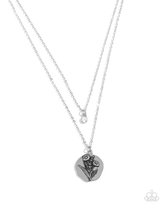 Birthstone Beauty White pendant necklace