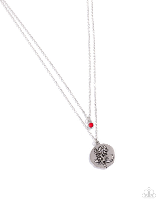 Birthstone Beauty Red pendant necklace