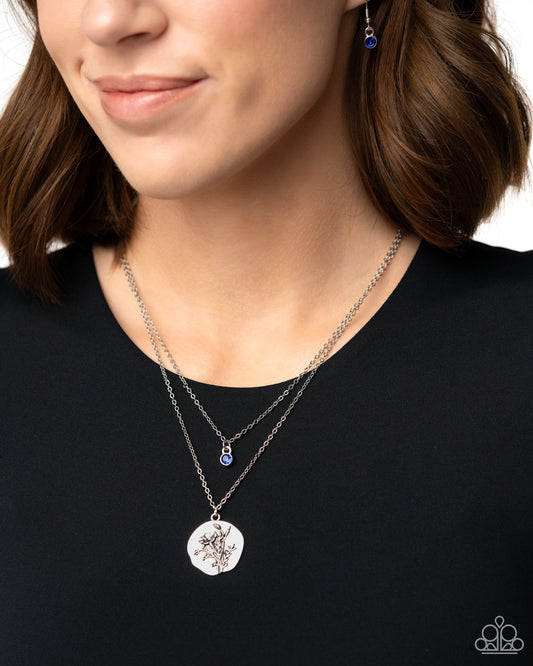 Birthstone Beauty Blue pendant necklace, alternate view