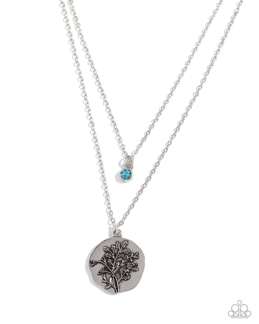 Birthstone Beauty Blue pendant necklace