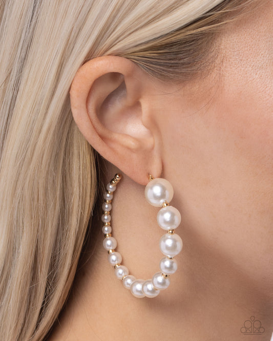 Candidate Class Gold hoop earrings, alternate view