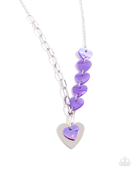 HEART Of The Movement Purple statement necklace