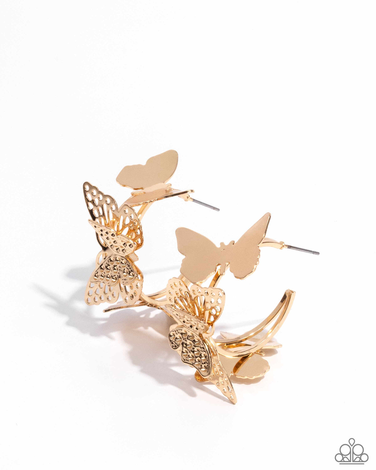 No WINGS Attached Gold hoop earrings