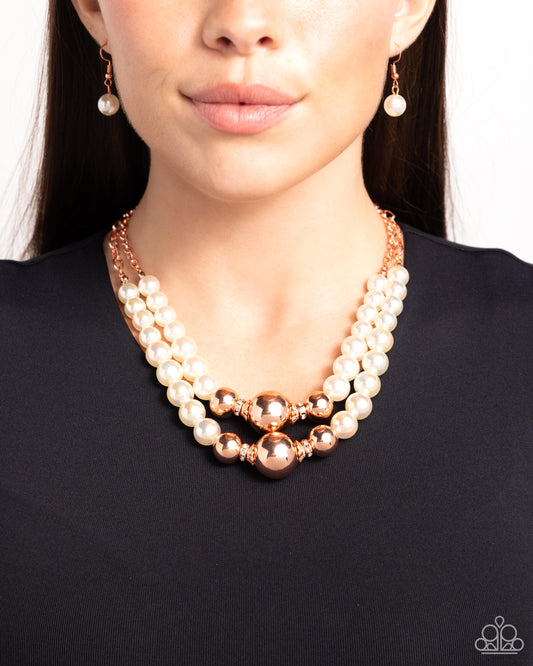 Ballroom Balance Copper statement necklace, alternate view