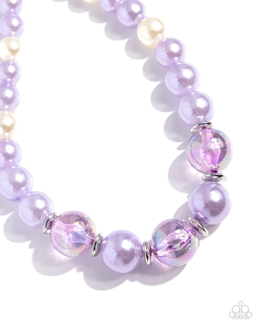 Just Another PEARL Purple statement necklace