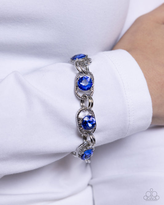 Serrated Secret Blue statement bracelet, alternate view
