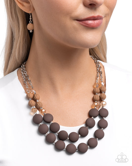 Whimsically Wealthy Brown statement necklace, alternate view