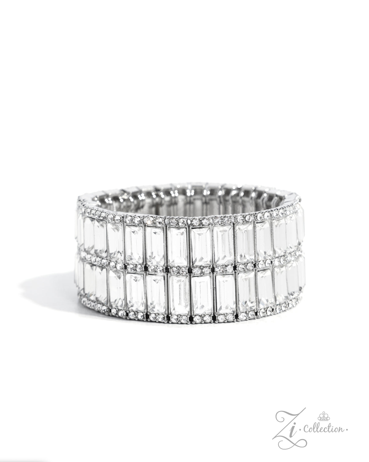 Ambitious Arrangement White stretch bracelet