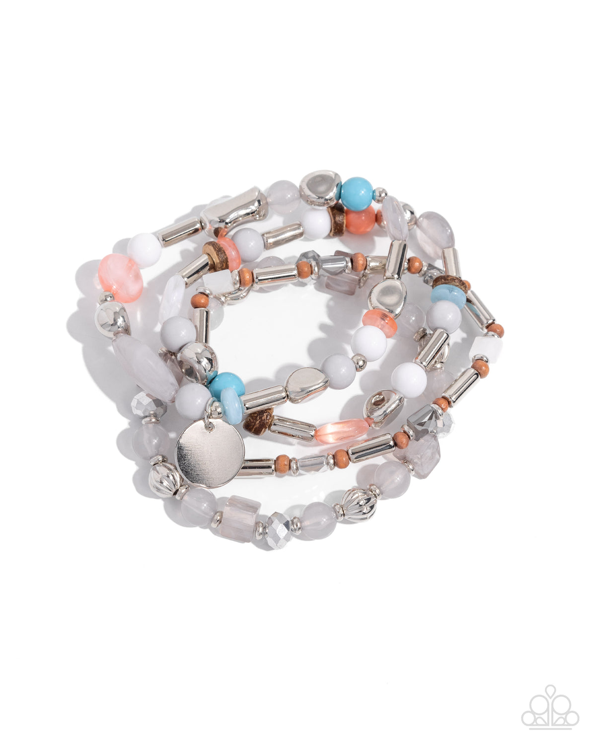 Cloudy Chic Silver stretch bracelet