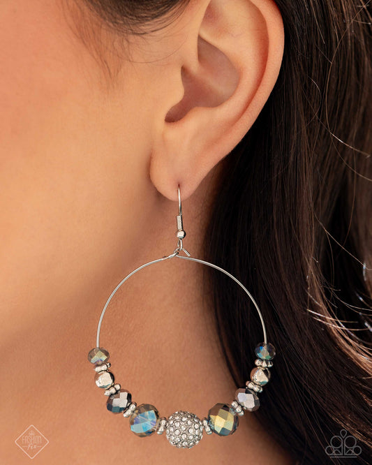 Ignited Intent Silver hoop earrings, alternate view