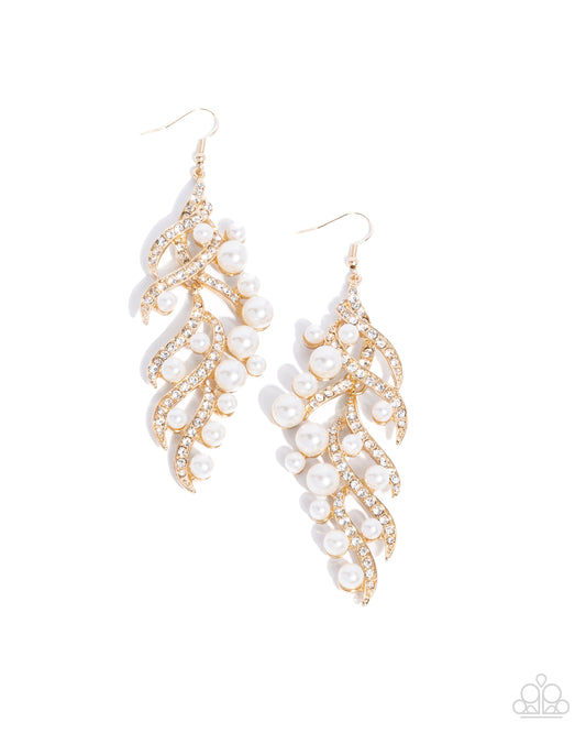 Flourishing Fancy Gold dangle earrings