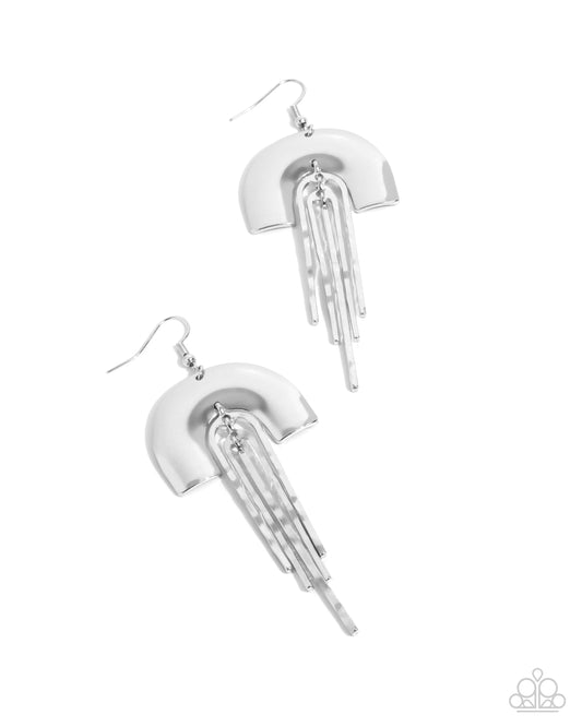 Rainbow Rarity Silver dangle earrings