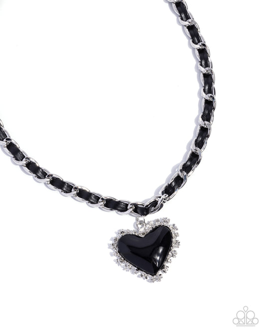 Austere Attraction Black statement necklace