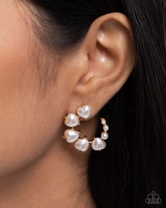 Castle Courting Gold hoop earrings, alternate view