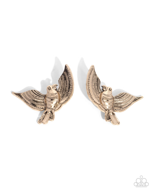 Bird of PLAY Gold post earrings