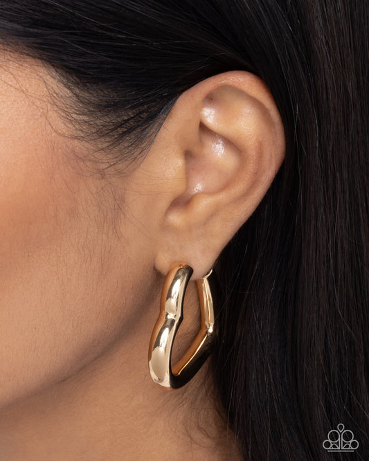 Local Attraction Gold hoop earrings, alternate view