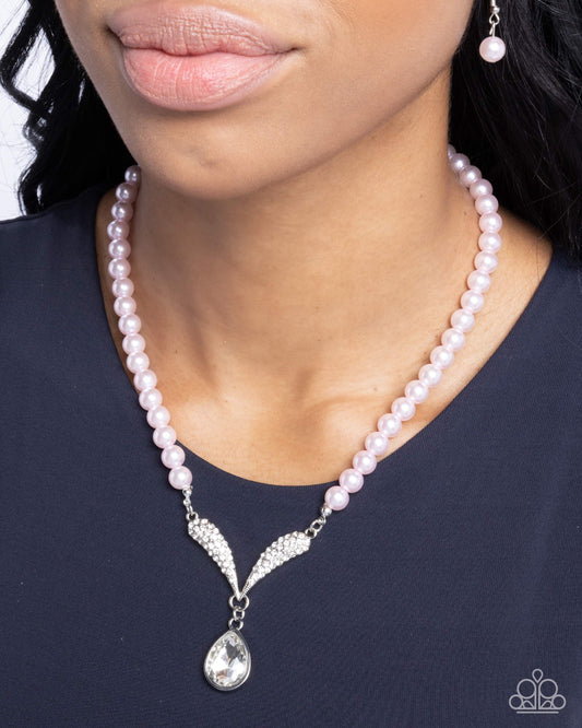 Avant-Garde Adornment Pink statement necklace, alternate view