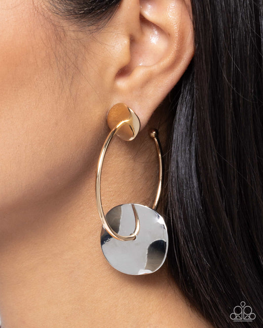 Textured Trouble Multi hoop earrings, alternate view