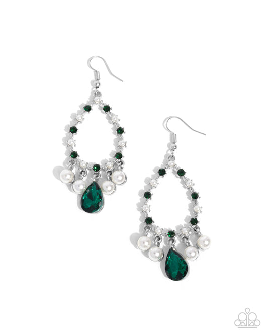 Baroness Behavior Green dangle earrings