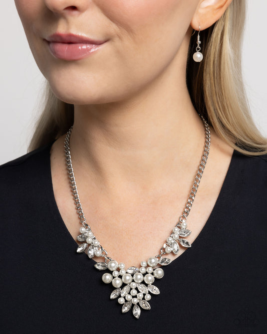 Fresh Facets White statement necklace, alternate view