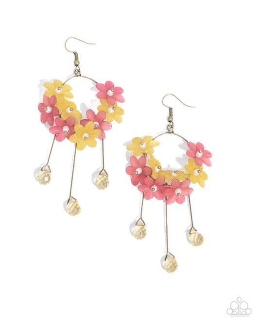 Whimsical Work Brass hoop earrings