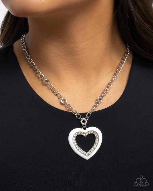 Romantic Rule White statement necklace, alternate view