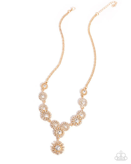 Sunburst Selfie Gold statement necklace, alternate view