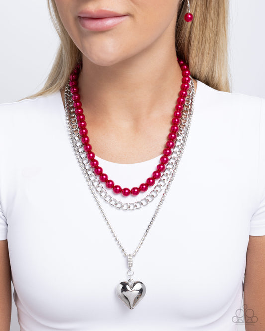 Easy Elevation Red pendant necklace, alternate view