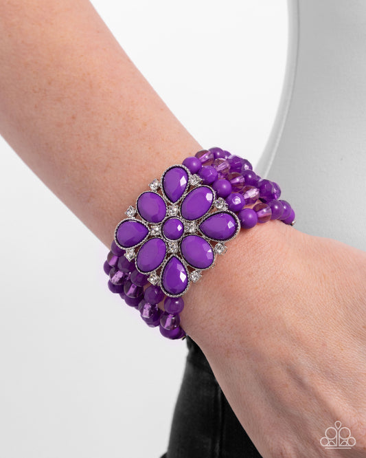 Everything is New Purple stretch bracelet, alternate view