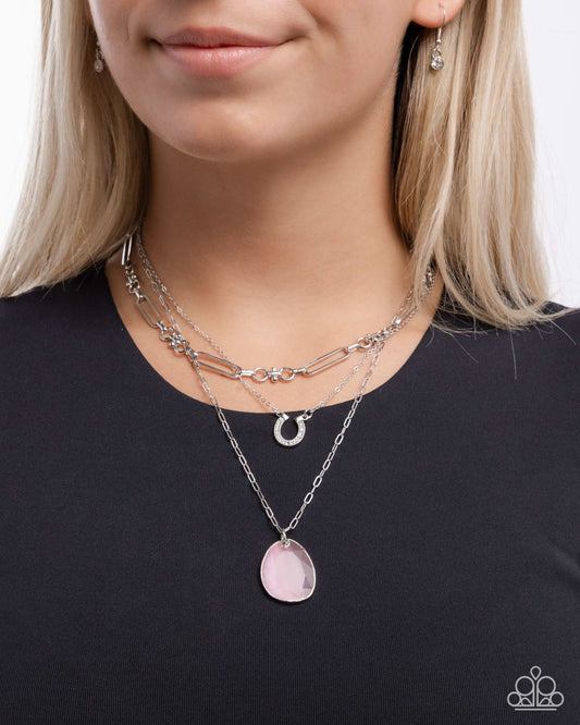 Western Wheelhouse Pink pendant necklace, alternate view