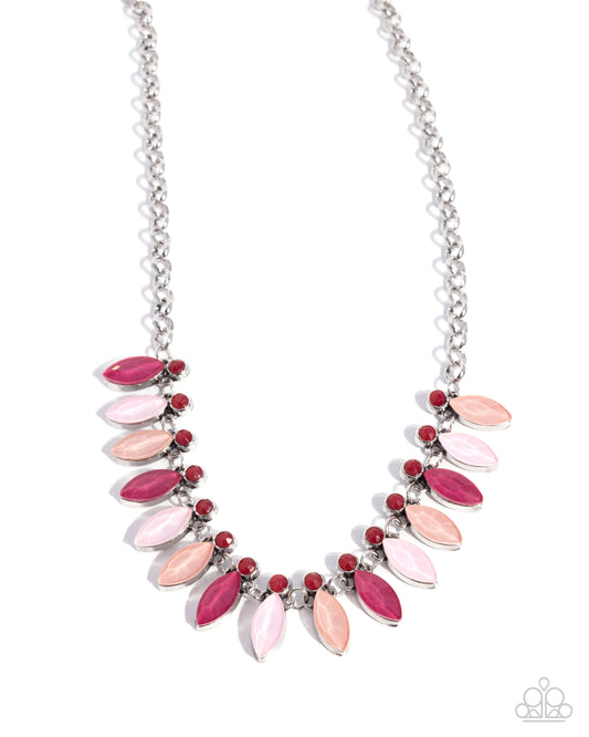 Colorful Citation Pink statement necklace