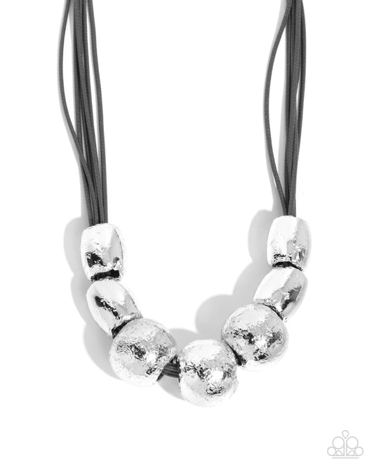 Powerhouse Push Silver statement necklace