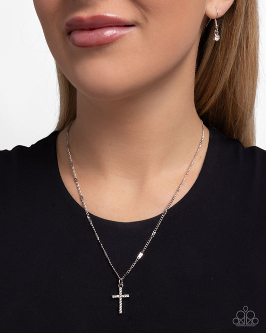 Endless Faith White pendant necklace, alternate view