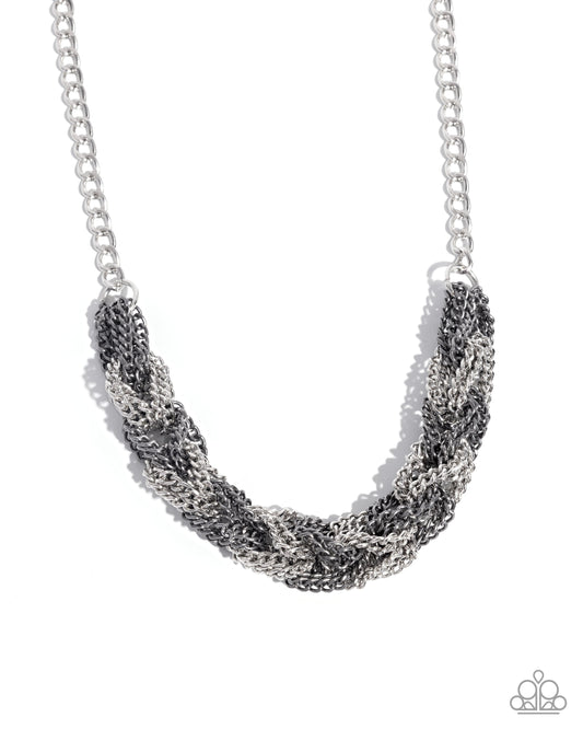 Braided Breakthrough Silver statement necklace