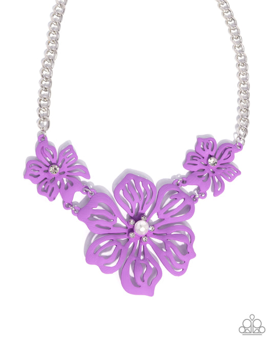 Floral Fandom Purple statement necklace