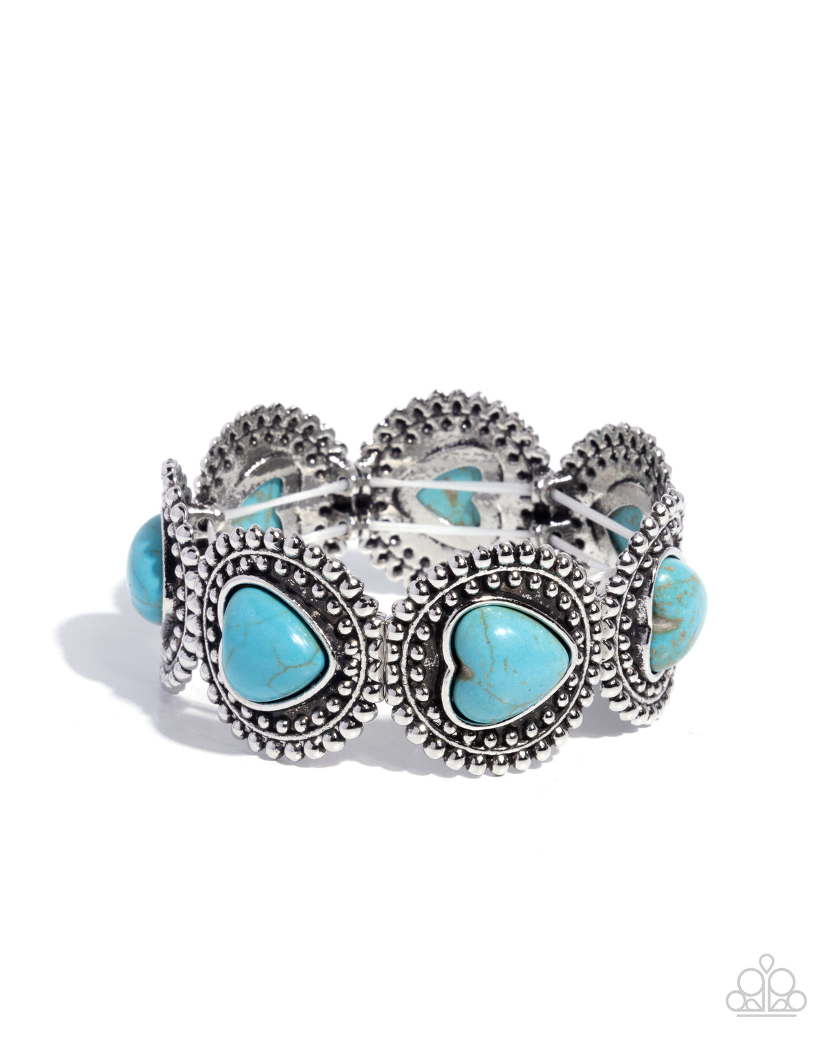 Rural Romance Blue stretch bracelet