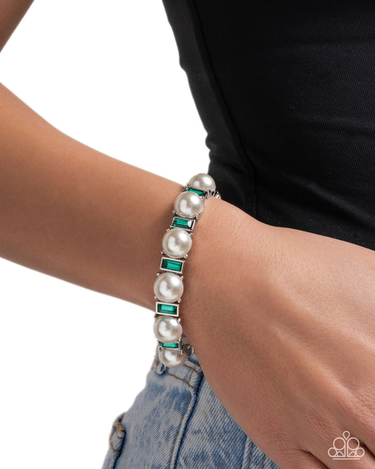 Pronged Palace Green stretch bracelet, alternate view