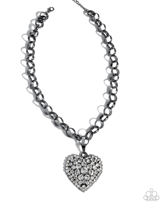 Heartfelt Havana Black pendant necklace