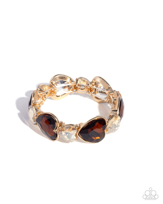 Heart Habit Brown stretch bracelet