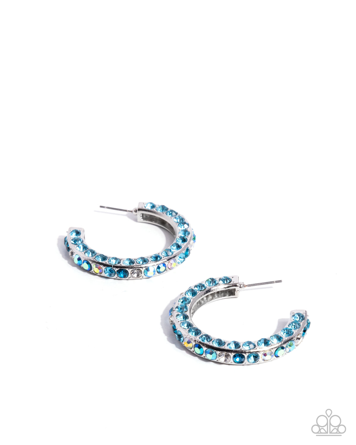High-Level Haute Blue hoop earrings