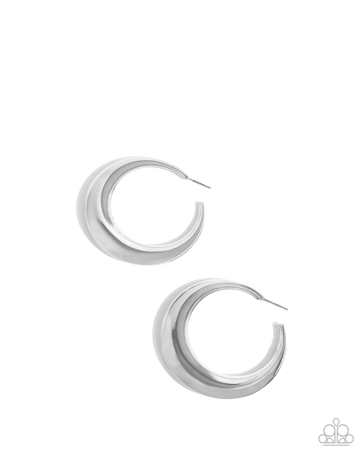 Circular Circumstance Silver hoop earrings