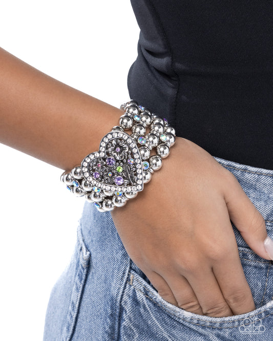 Personal History Purple stretch bracelet, alternate view