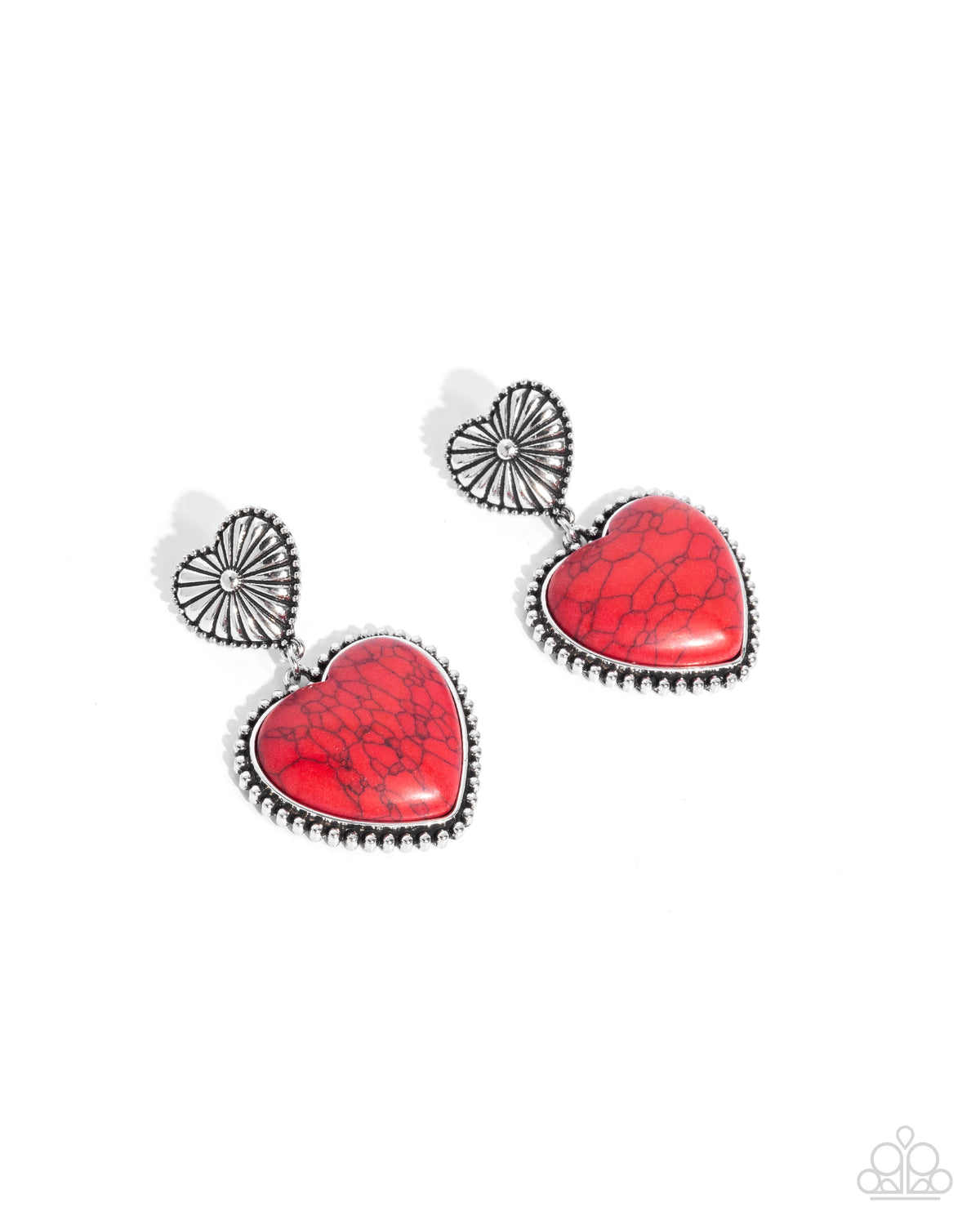 Rustic Reinvention Red post earrings