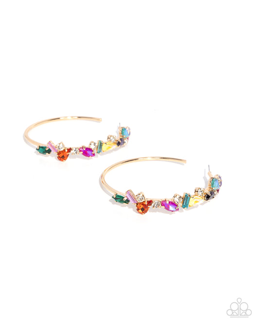 Multicolored Memory Multi hoop earrings