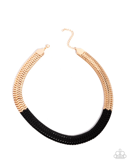 Painted Paradox Black statement necklace