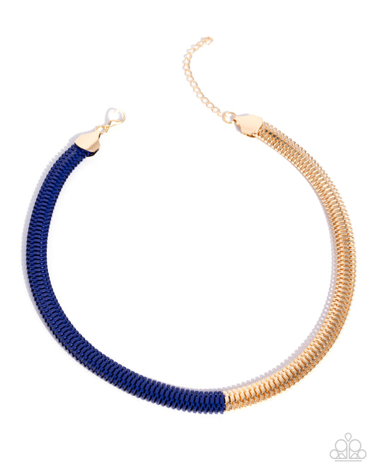 Dynamic Duality Blue statement necklace