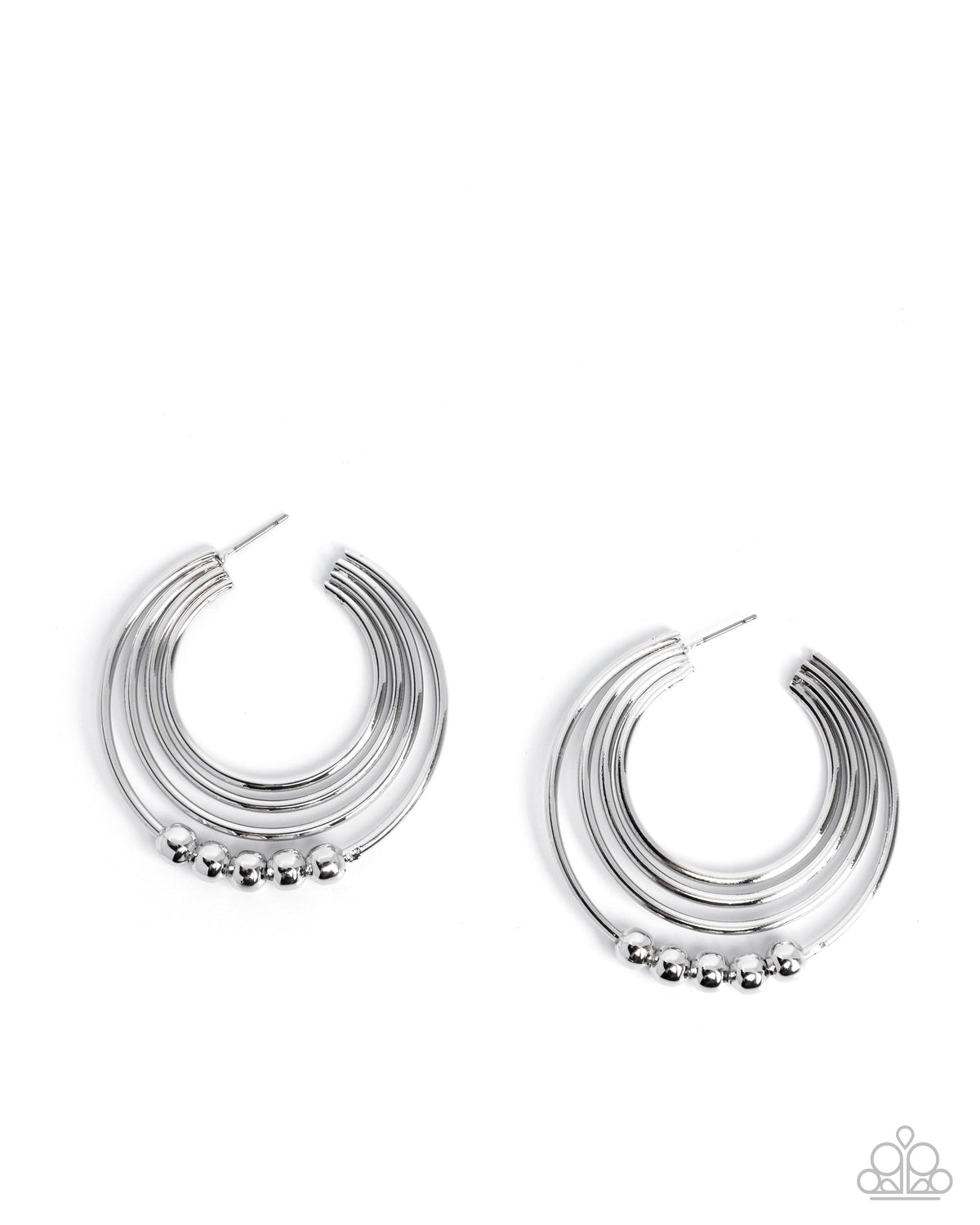 Layered Longevity Silver hoop earrings