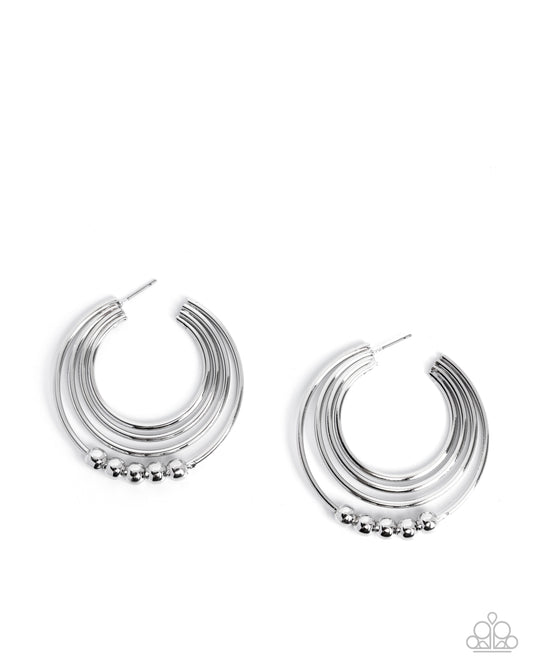 Layered Longevity Silver hoop earrings