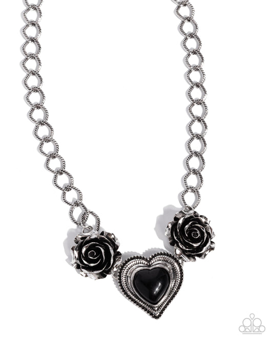 Be My Forever Black pendant necklace